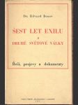 Šest let exilu a druhé světové války beneš edvard - náhled