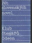 Pět slovenských novel - náhled