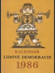 Kalendář lidove demokracie 1986 - náhled