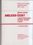 Odborný slovník anglicko-český z oblasti ekonomické.... - náhled