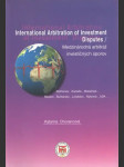 International Arbitration od Investment Disputes - náhled