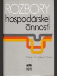 Rozbory hospodárskej činnosti - náhled