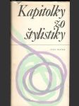 Kapitolky zo štylistiky - náhled