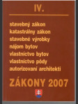 Zákony 2007 stavebný zákon, katastrálny zákon - náhled