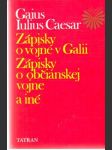 Zápisky o vojne v Gálii, Zápisky o občianskej vojne a iné - náhled