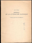 Apercu de la litteérature Slovaque - náhled