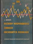 Rozbory hospodárskej činnosti obchodných podnikov - náhled