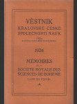 Věstník královské české společnosti nauk; ročník 1924 - náhled