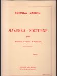 Mazurka - Nocturne - pour Hautbois, 2 Violons & Violoncelle - náhled