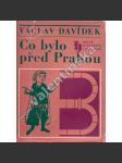 Co bylo před Prahou [Obsah: historická studie z českých dějin - Přemyslovci, raný středověk, Budeč, sv. Václav a Drahomíra] - náhled