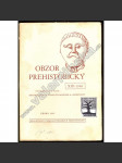 Obzor prehistorický XIII-1946 (časopis, archeologie, prehistorie, mj. Spor o přilbu sv. Václava; Budeč, kmenové hradisko Čechů; Keltská tvář z Čech [Keltové]; Pravěké počátky Ameriky; Nové výzkumy v Dolních Věstonicích) - náhled
