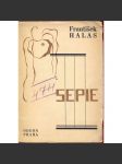 Sepie (1927) I. vydání (typo Karel Teige, obálka Vít Obrtel, podpis František Halas; edice Odeon) - náhled