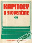 Kapitoly o slovenčine - náhled