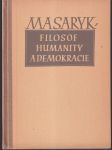 Masaryk filosof humanity a demokracie - náhled