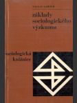 Základy sociologického výzkumu - náhled