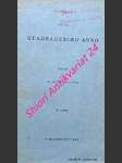 Encyklika " QUADRAGESIMO ANNO - O vybudování společenského řádu a jeho zdokonalení podle zásad evangelia " - PIUS XI. - náhled