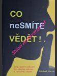 Co nesmíte vědět ! - morris michael - náhled