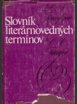 Slovník literárnovedných termínov - náhled