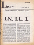 Kompletní ročník dvouměsíčník  listy -časopis československé socialistické opozice -ročník x    . -1980 - náhled