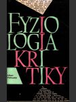 Fyziológia kritiky - náhled