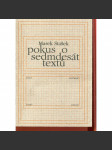 Pokus o sedmdesát textů (poezie) - podpis Marek Stašek - náhled