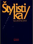 Štylistika slovenčiny - náhled
