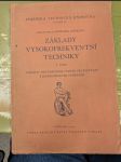 Základy vysokofrekventní techniky: I. část - náhled