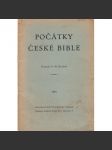 Počátky české bible - náhled