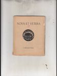 Nova et Vetera - svazek 50. v březnu 1922 - náhled
