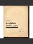 K sociologii architektury (obálka chybí) - náhled