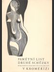 Pamětní list druhé schůzky moravských bibliofilů a exlibristů v Kroměříži 12.V.1929 - náhled
