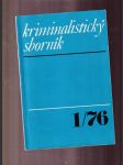 Kriminalistický sborník ročník XX/1976 - náhled