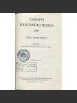 Časopis Národního musea, ročník CXIV./1940. Oddíl duchovědný - náhled