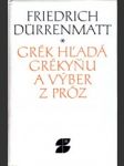 Grék hľadá Grékyňu a výber z próz - náhled