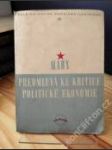 Předmluva ke kritice politické ekonomie - náhled
