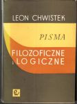 Pisma filozoficzne i logiczne - náhled