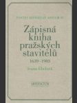 Zápisná kniha pražských stavitelů - náhled
