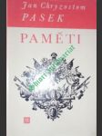 Paměti - pasek jan chryzostom - náhled