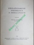 Příležitostné proslovy a deklarace - chalupský václav - náhled